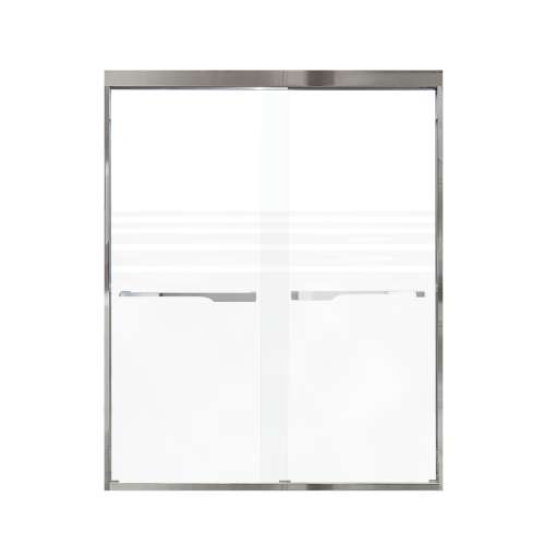 Franklin 60-in X 76-in By-Pass Shower Door with 5/16-in Frost Glass and Juliette Handle, in Polished Chrome