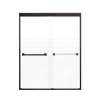 Franklin 60-in X 76-in By-Pass Shower Door with 5/16-in Frost Glass and Nicholson Handle, in Matte Black