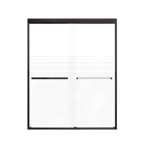 Franklin 60-in X 76-in By-Pass Shower Door with 5/16-in Frost Glass and Royston Handle, in Matte Black