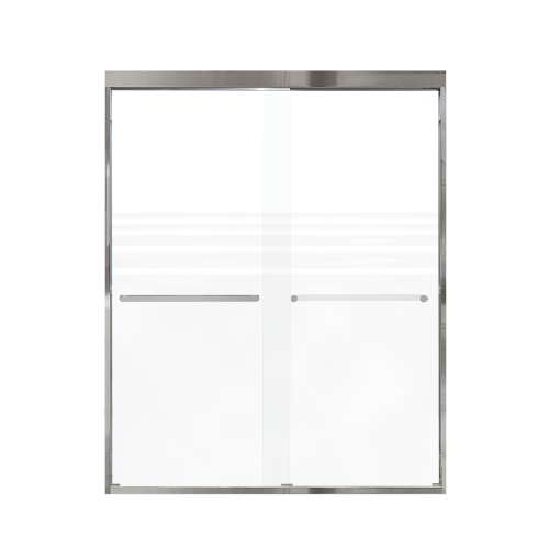 Franklin 60-in X 76-in By-Pass Shower Door with 5/16-in Frost Glass and Royston Handle, in Polished Chrome