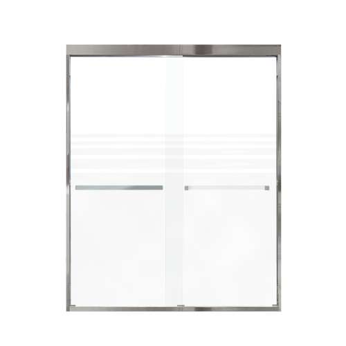 Franklin 60-in X 76-in By-Pass Shower Door with 5/16-in Frost Glass and Sampson Handle, Polished Chrome