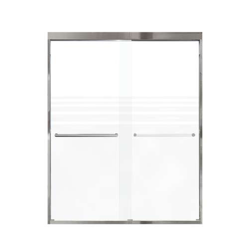 Franklin 60-in X 76-in By-Pass Shower Door with 5/16-in Frost Glass and Tyler Handle, in Polished Chrome