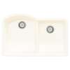 Samuel Mueller Adagio Granite 31-in Kitchen Sink Kit with Grids, Strainers and Drain Installation Kit in White