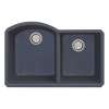 Samuel Mueller Adagio Granite 31-in Kitchen Sink Kit with Grids, Strainers and Drain Installation Kit in Grey