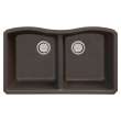 Samuel Mueller Adagio Granite 32-in Kitchen Sink Kit with Grids, Strainers and Drain Installation Kit in Espresso