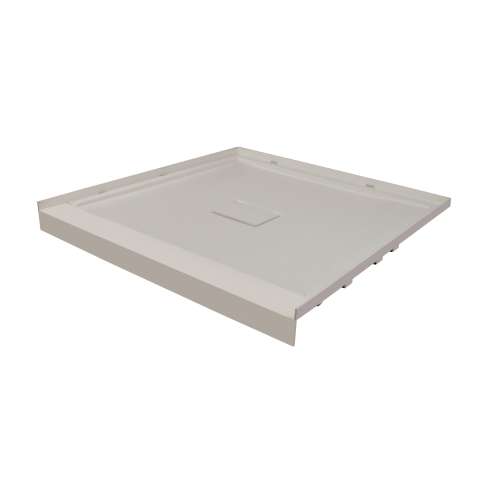 Linear 36-in x 36-in Ultra Low Shower Base with Center Drain, in Biscuit