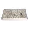 60-in x 32-in Genuine Marble Tiled Shower Base with Right Hand Drain, Pebble Creme Pattern