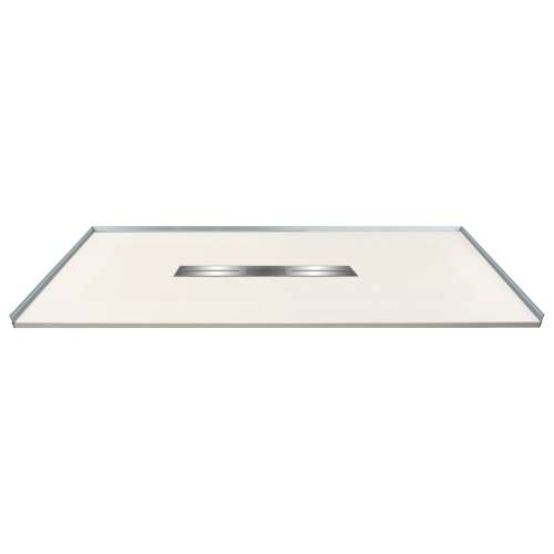 60-in x 32-in Zero Threshold Shower Base with Center Drain, in Cameo