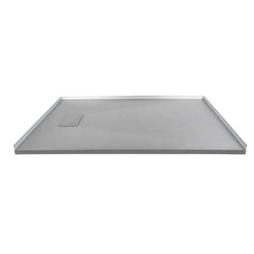 63-in x 36-in Zero Threshold Shower Base with End Drain, in Grey