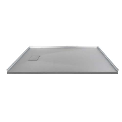72-in x 36-in Zero Threshold Shower Base with End Drain, in Grey