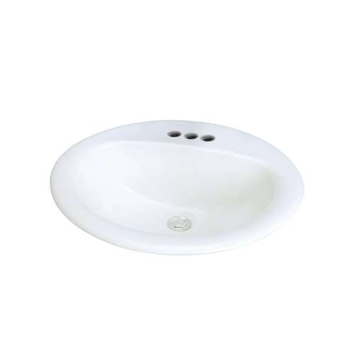 Samuel Mueller Ashland Vitreous China 20-in Drop-in Lavatory with 4-in CC Faucet Holes