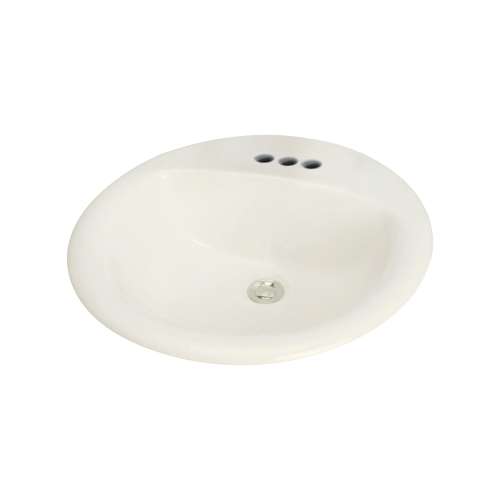 Samuel Mueller Parma Vitreous China 20-in Round Drop-in Lavatory with 4-in CC Faucet Holes - SML-1564