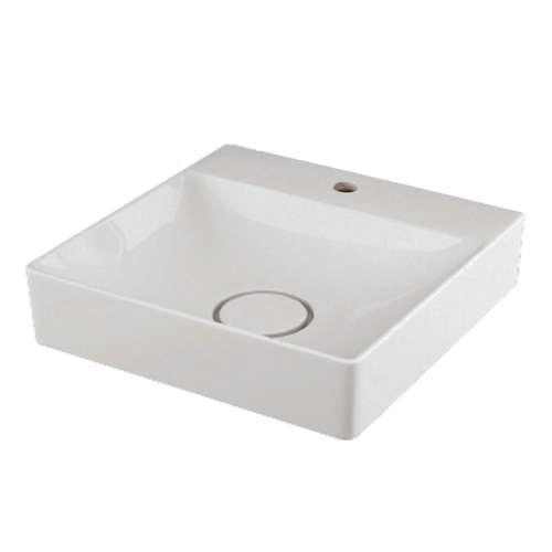 Samuel Mueller Reims Vitreous China 15.75-in Rectangular Vessel Sink with Single Hole