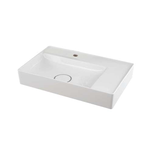 Samuel Mueller Madrid Vitreous China 23-in Rectangular Vessel Sink with Single Hole