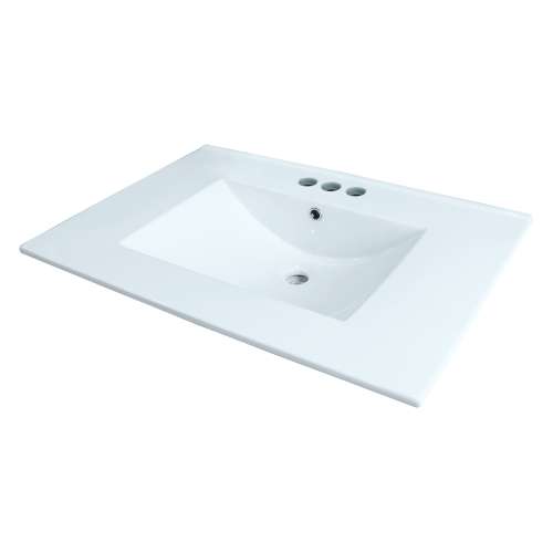 Samuel Mueller Jacob 25-in Vitreous China with Integrated Sink - 4cc Faucet Holes