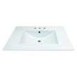 Samuel Mueller Jacob 25-in Vitreous China with Integrated Sink - 8cc Faucet Holes