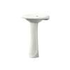 Samuel Mueller Millwood Grande Vitreous China 2-Piece Pedestal Lavatory with 4-in Centerset Kit, in White