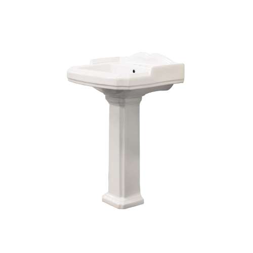Samuel Mueller Hensley Vitreous China 22-in Pedestal Sink with 4-in CC Faucet Holes