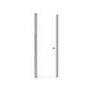 Lydia 24-in X 70-in Pivot Shower Door with 1/4-in Clear Glass and Contour Handle, Brushed Stainless