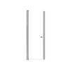 Lydia 25-in X 70-in Pivot Shower Door with 1/4-in Clear Glass and Contour Handle, Brushed Stainless