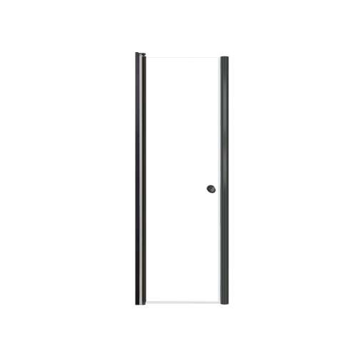 Lydia 25-in X 70-in Pivot Shower Door with 1/4-in Clear Glass and Contour Handle, Matte Black