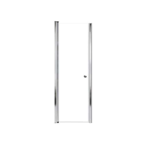 Lydia 26-in X 70-in Pivot Shower Door with 1/4-in Clear Glass and Contour Handle, Polished Chrome