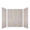 Luxura 60-in x 48-in x 72-in Glue to Wall 3-Piece Shower Wall Kit, Creme Brulee