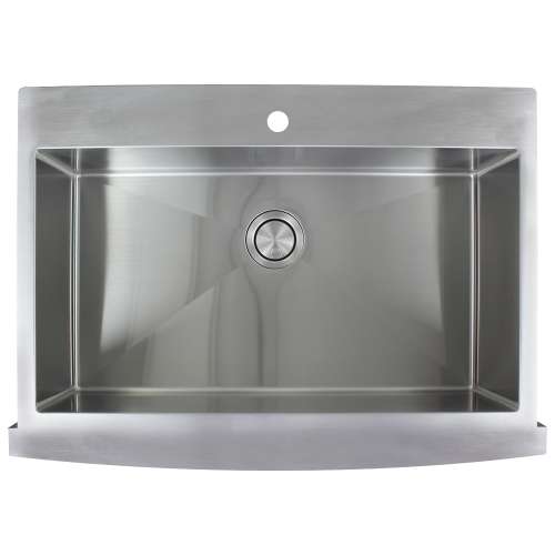 Samuel Mueller Monterey Stainless Steel 36-in Dual Mount Kitchen Sink - Multiple Hole Configurations Available - SMMTSSF362510-M