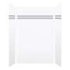 Monterey 60-in X 36-in X 96-in Shower Wall Kit with Weaver Grey Deco Strip, in Bookmatched White Velvet