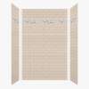 Monterey 60-in X 36-in X 96-in Shower Wall Kit with Pebble Creme Deco Strip, in Bookmatched Butternut Tile