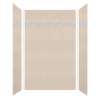 Monterey 60-in X 36-in X 96-in Shower Wall Kit with Hexagon Off-White Deco Strip, in Bookmatched Butternut Velvet