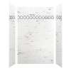 Monterey 60-in X 36-in X 96-in Shower Wall Kit with Flower White Deco Strip, Carrara Velvet