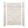 Monterey 60-in X 36-in X 96-in Shower Wall Kit with Hexagon Off-White Deco Strip, Butterscotch Tile