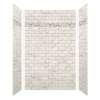 Monterey 60-in X 36-in X 96-in Shower Wall Kit with Pebble Creme Deco Strip, Butterscotch Tile