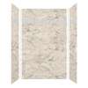 Monterey 60-in X 36-in X 96-in Shower Wall Kit with Hexagon Off-White Deco Strip, Creme Velvet