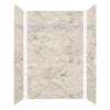 Monterey 60-in X 36-in X 96-in Shower Wall Kit with Pebble Creme Deco Strip, in Bookmatched Creme Velvet