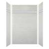 Monterey 60-in X 36-in X 96-in Shower Wall Kit with Weaver Grey Deco Strip, in Bookmatched Moonstone Tile