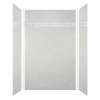 Monterey 60-in X 36-in X 96-in Shower Wall Kit with Diamon White Deco Strip, in Bookmatched Moonstone Velvet