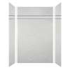 Monterey 60-in X 36-in X 96-in Shower Wall Kit with Weaver Grey Deco Strip, in Bookmatched Moonstone Velvet