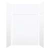 Monterey 60-in x 36-in x 72/24-in Glue to Wall 3-Piece Transition Shower Wall Kit, White/Velvet