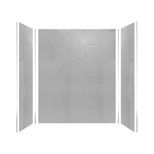 Pioneer 60-in X 36-in X 72-in Bathtub Wall Kit, Dark Grey - 12" x 24" Vertical Pattern