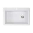 Samuel Mueller Renton Granite 33-in Drop-In Kitchen Sink Kit with Grids, Strainers and Drain Installation Kit - K-SMRTSS3322