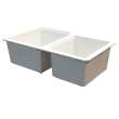 Samuel Mueller Renton Granite 31-in Undermount Kitchen Sink Kit with Grids, Strainers and Drain Installation Kit - K-SMRUDO3120