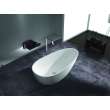 Samuel Mueller Mia Grande 67-in L x 33in W x 22in H Resin Stone Freestanding Bathtub with center drain, in White