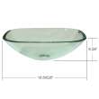 Samuel Mueller Salinas Glass 16.5-in Square Vessel Sink
