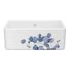 Shaker(TM) 30" Single Bowl Farmhouse Apron Front Fireclay Kitchen Sink With Eucalyptus Design, MS3018WHECBS