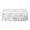 Shaker(TM) 30" Single Bowl Farmhouse Apron Front Fireclay Kitchen Sink With Metallic Design, MS3018WHMTSI