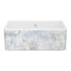 Shaker(TM) 30" Single Bowl Farmhouse Apron Front Fireclay Kitchen Sink With Patina Design, MS3018WHPTBS