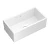 Shaker(TM) 33" Single Bowl Farmhouse Apron Front Fireclay Kitchen Sink, MS3318WH