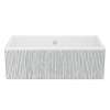 Shaker(TM) 33" Single Bowl Farmhouse Apron Front Fireclay Kitchen Sink With Lines Design, MS3318WHLNSI